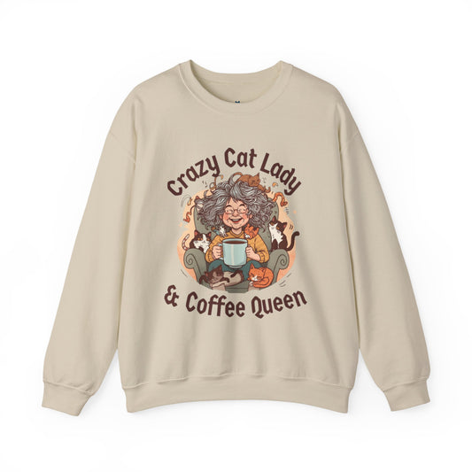 Crazy Cat Lady & Coffee Queen Sweatshirt