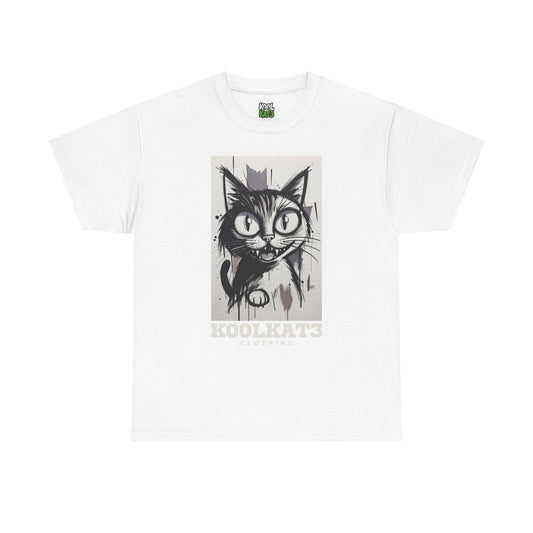 Cat Portrait T-Shirt — KoolKat3 Black Sketch Graphic Tee