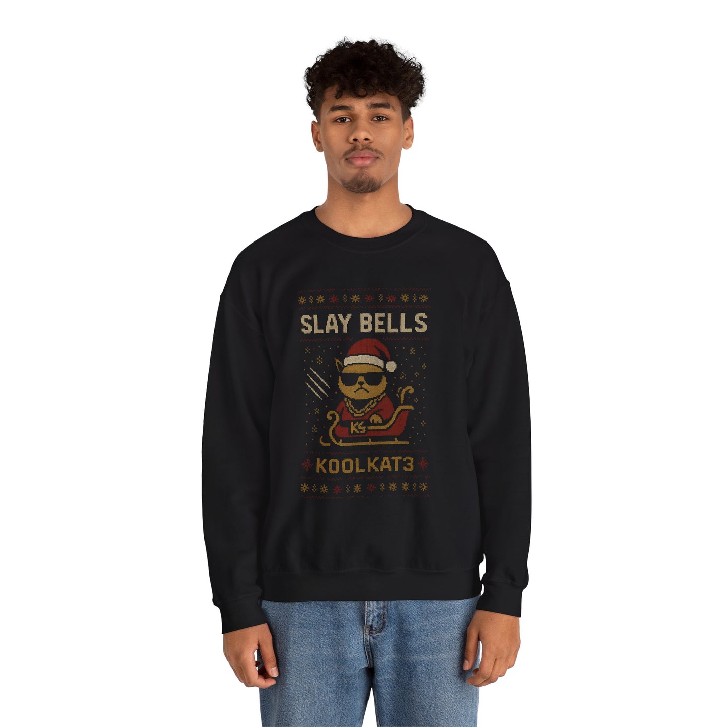 Holiday Slay Bells Crewneck Sweatshirt for Cozy Festive Vibes