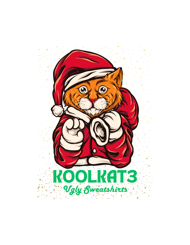 KoolKat3 Ugly Christmas Sweatshirts — Too festive to fail, too feline to forget.