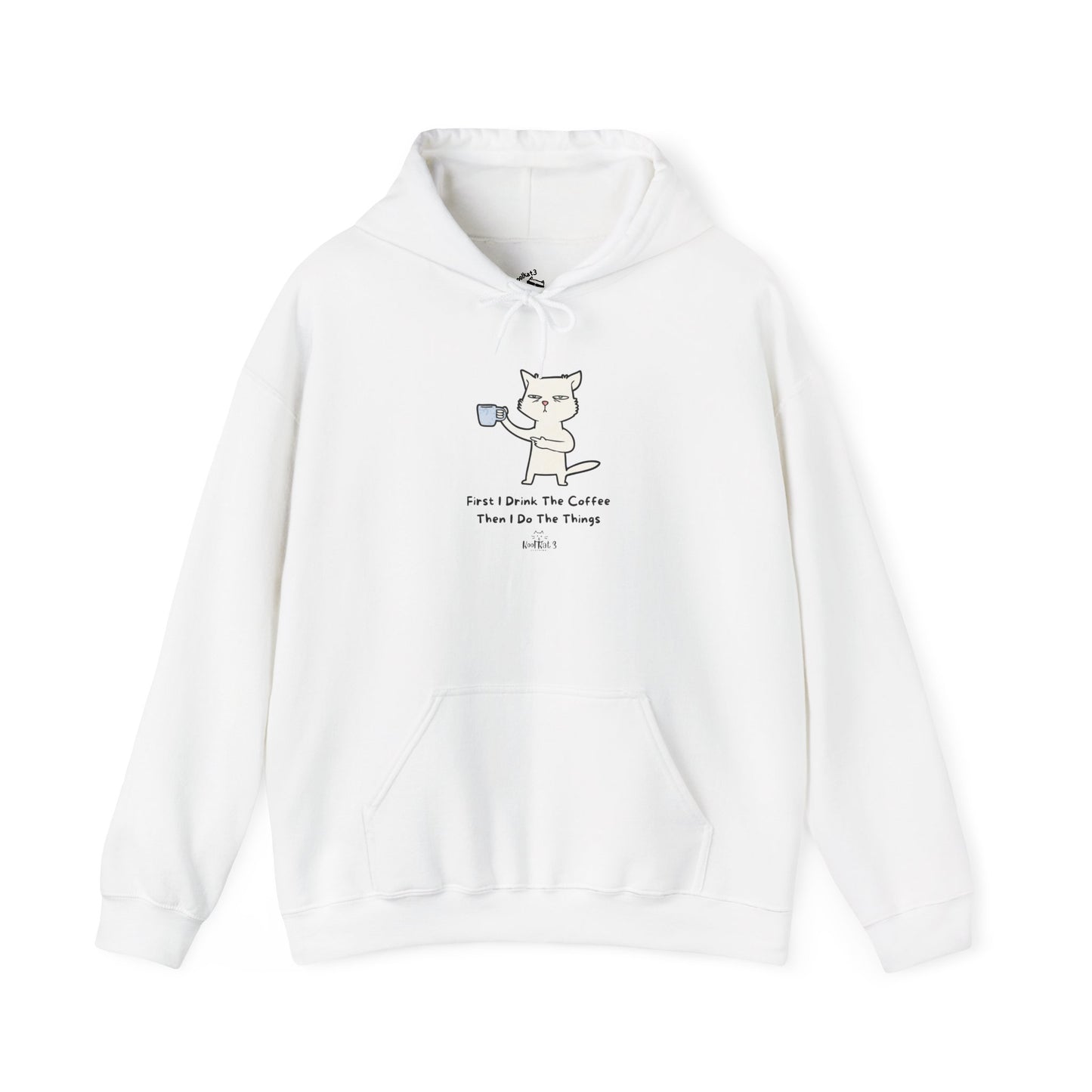 Coffee-Loving Cat Hoodie | Cute Unisex Sweatshirt, Cozy Pullover for Cat Lovers, Gift for Pet Owners, Fun Animal Apparel
