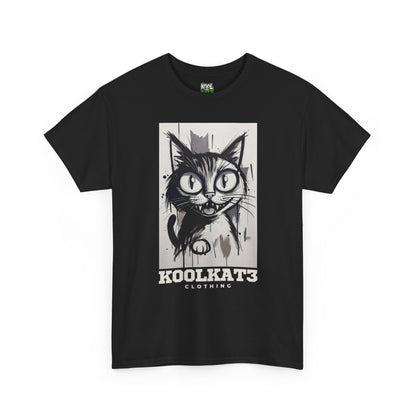 Cat Portrait T-Shirt — KoolKat3 Black Sketch Graphic Tee