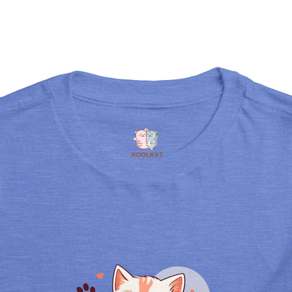 Adorable Toddler Cat Tee Shirt, Perfect Gift for Cat Lovers, Cute Baby T-Shirt for Birthdays, Pet-themed Apparel, Toddler Short Sleeve Top