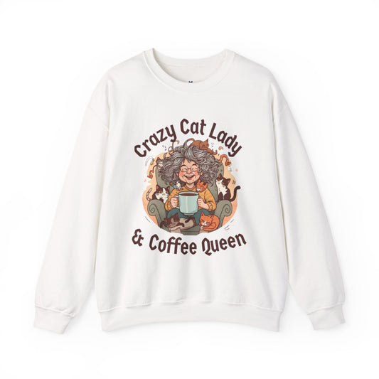 Crazy Cat Lady & Coffee Queen Sweatshirt