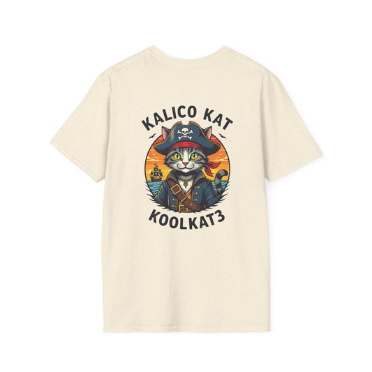 Pirate Cat T-Shirt, Fun Unisex Tee, Retro Cat Shirt, Funny Gift for Cat Lovers, Cool Animal Graphic Tee