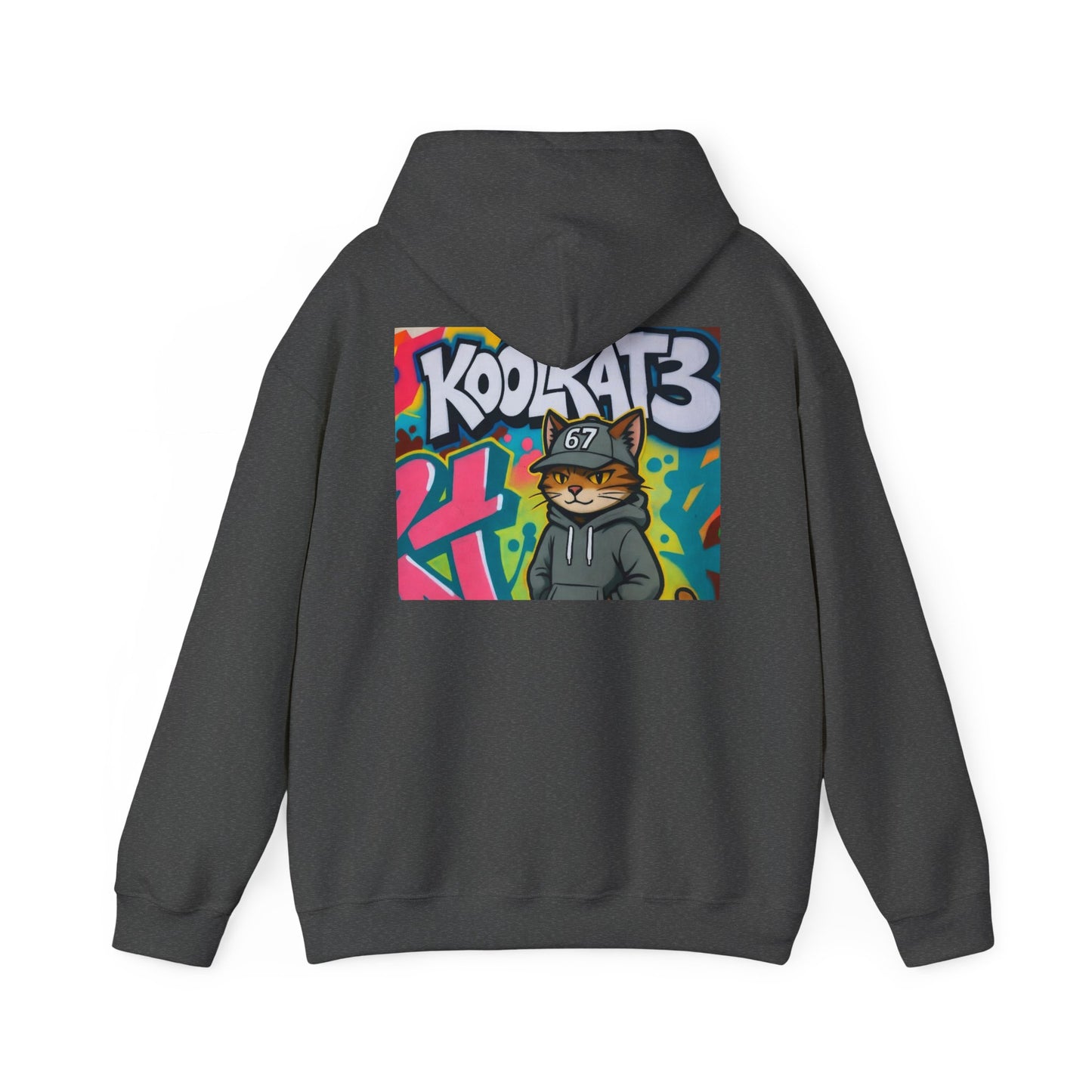 KoolKat3 Graffiti Cat Hoodie — Streetwear Pullover with KoolKat3 Logo