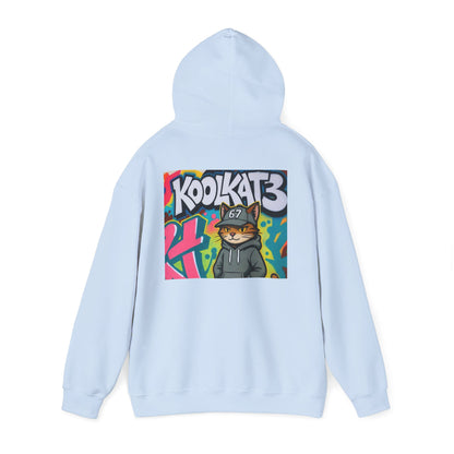 KoolKat3 Graffiti Cat Hoodie — Streetwear Pullover with KoolKat3 Logo
