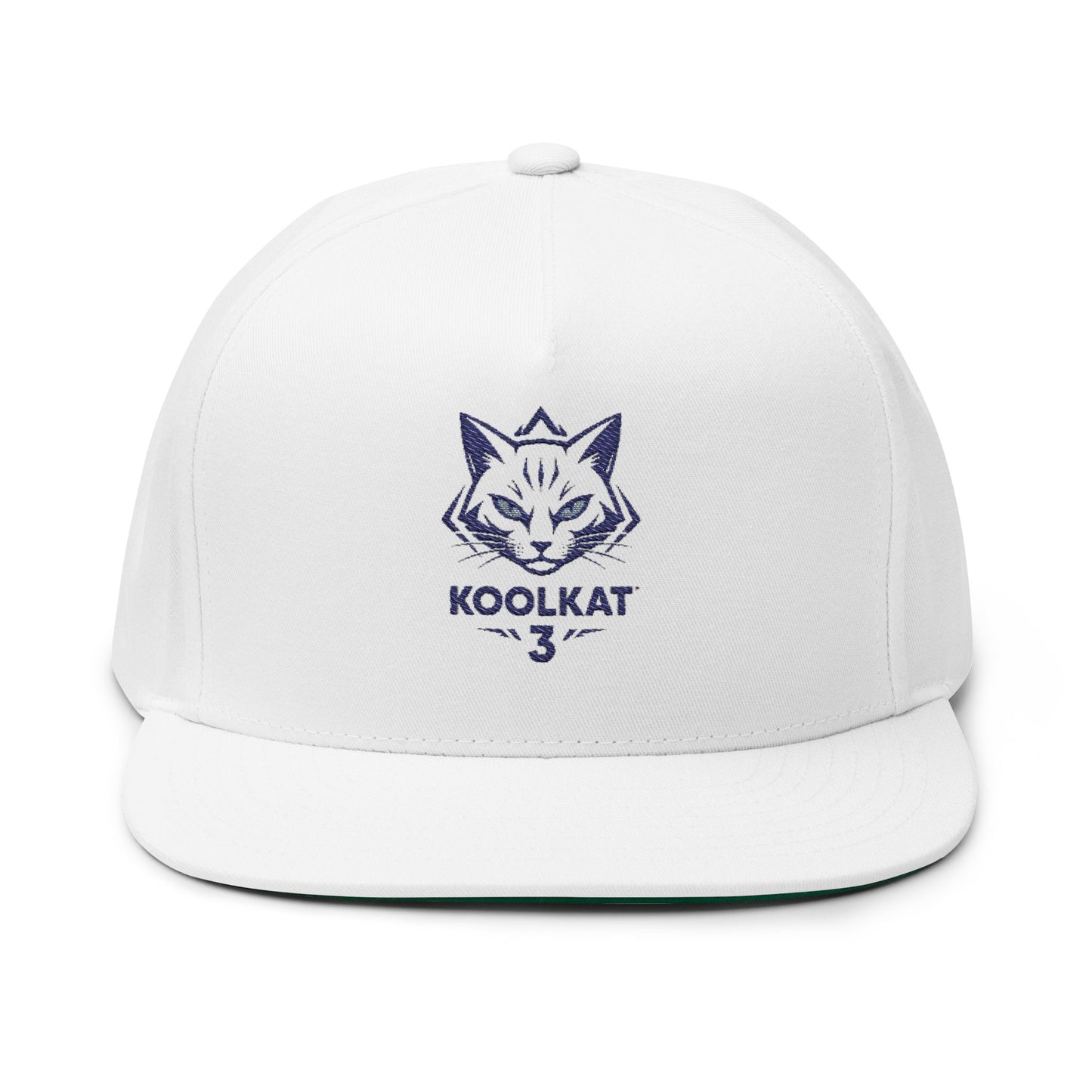 Koolkat Embroidered Flat Bill Cap - Stylish Accessory for Trendsetters