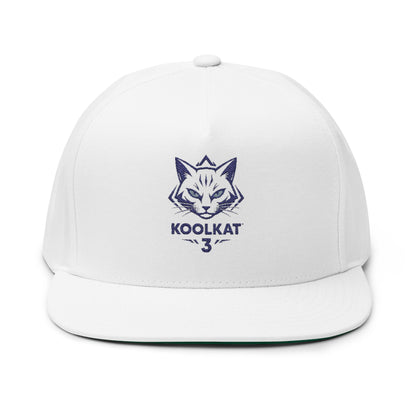 Koolkat Embroidered Flat Bill Cap - Stylish Accessory for Trendsetters