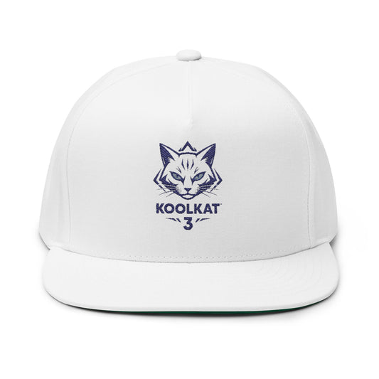 Koolkat Embroidered Flat Bill Cap - Stylish Accessory for Trendsetters