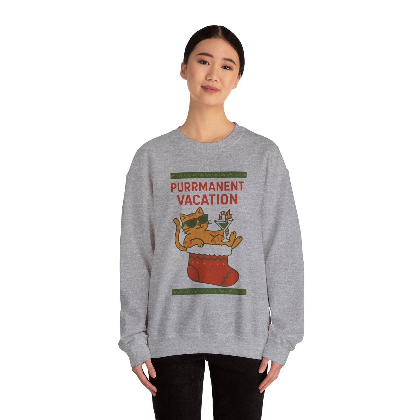 Purrmanent Vacation Crewneck Sweatshirt