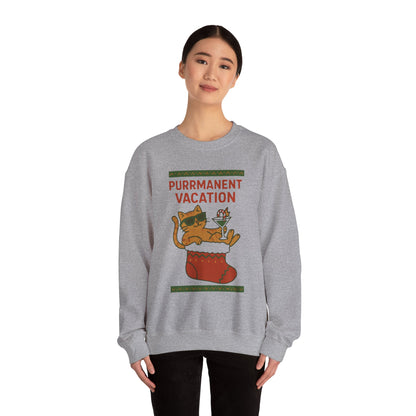 Purrmanent Vacation Crewneck Sweatshirt