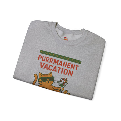Purrmanent Vacation Crewneck Sweatshirt