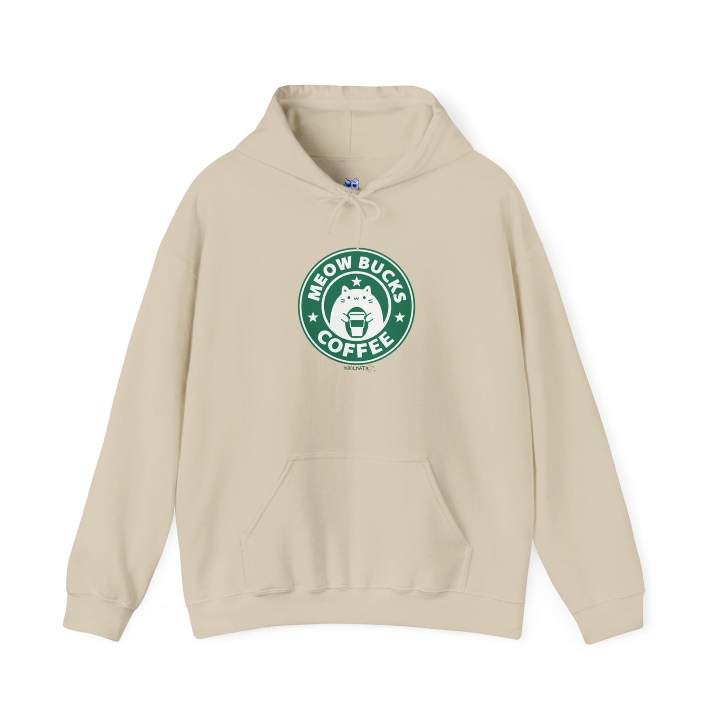 Cozy Unisex Hoodie - Meow Bucks Coffee Design, Perfect for Cat Lovers, Gift for Pet Owners, Casual Wear, Coffee Lovers
