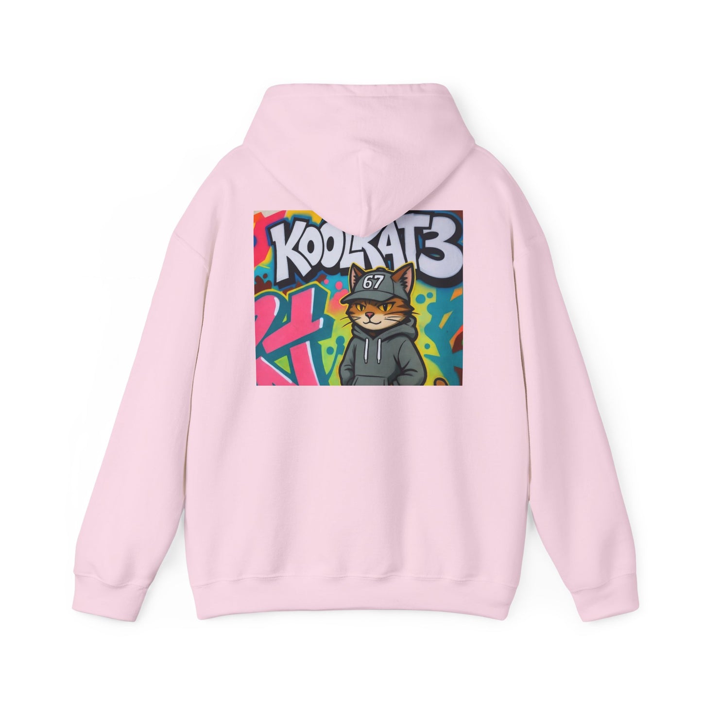 KoolKat3 Graffiti Cat Hoodie — Streetwear Pullover with KoolKat3 Logo