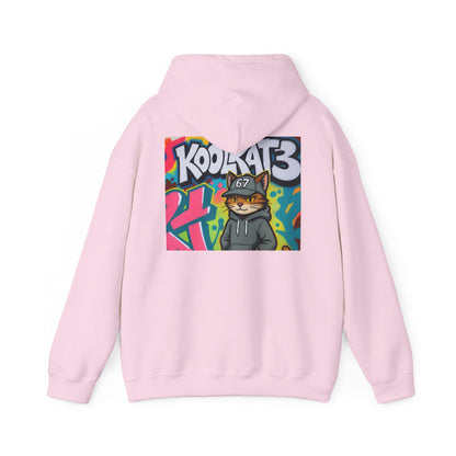 KoolKat3 Graffiti Cat Hoodie — Streetwear Pullover with KoolKat3 Logo