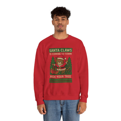 Santa Claws Holiday Crewneck Sweatshirt
