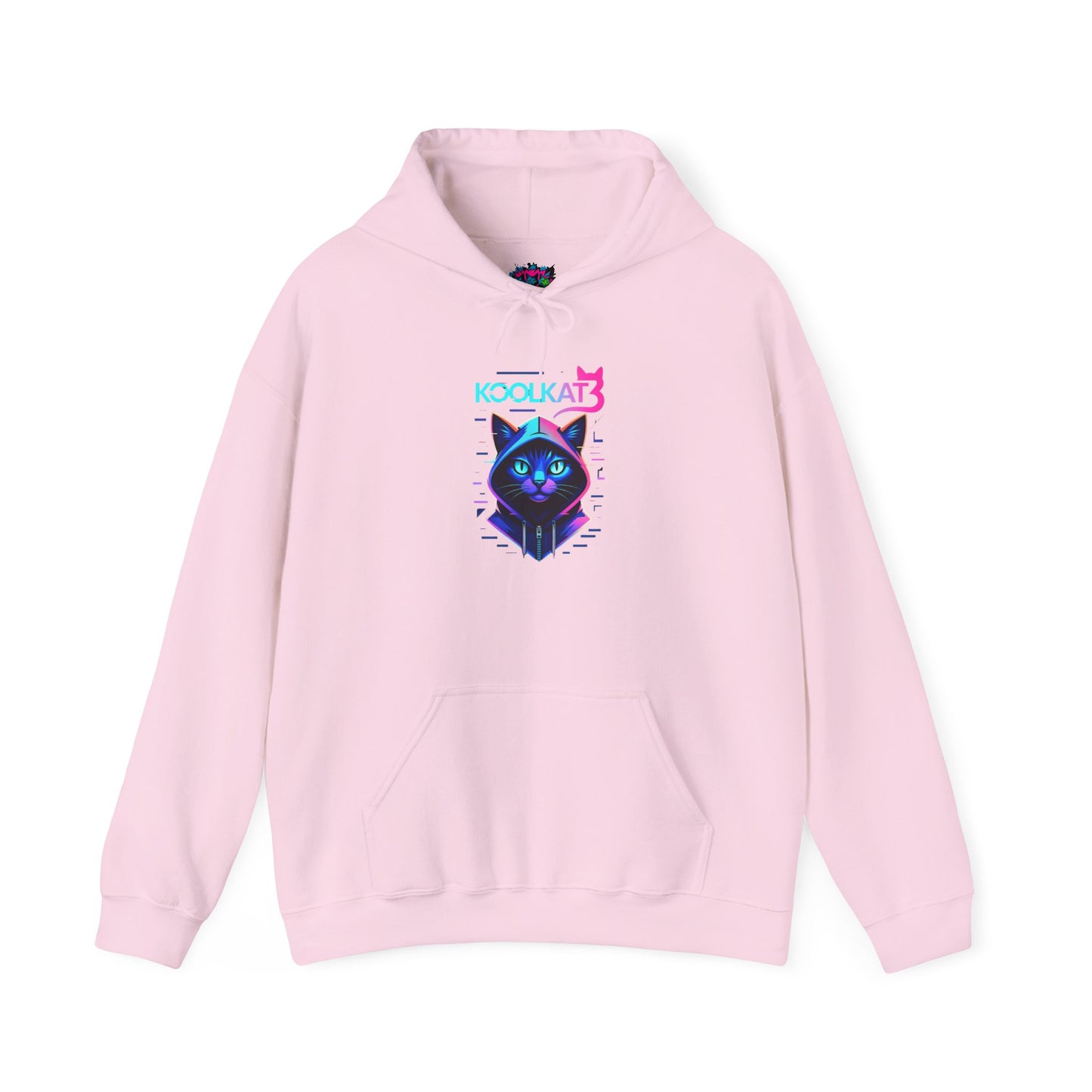 Cat Cyberpunk Hoodie - Kookikat Neon Retro Futuristic Graphic Hooded Sweatshirt