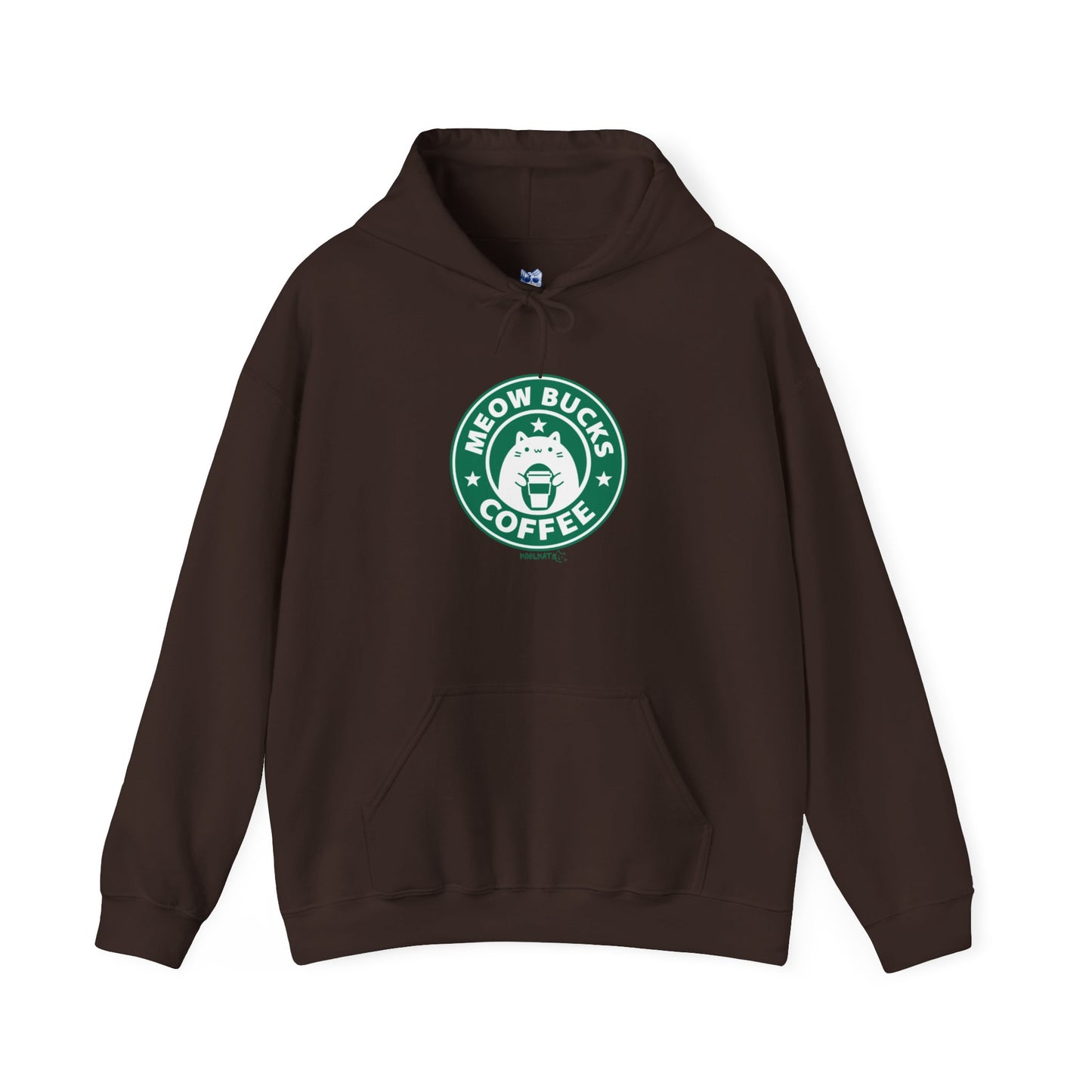 Cozy Unisex Hoodie - Meow Bucks Coffee Design, Perfect for Cat Lovers, Gift for Pet Owners, Casual Wear, Coffee Lovers