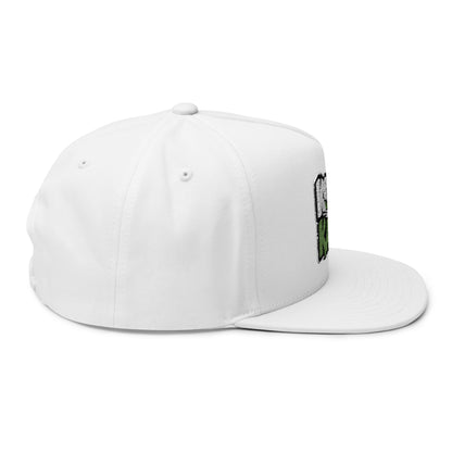 Flat Bill Cap — Kool Kat3 Embroidered Snapback Hat