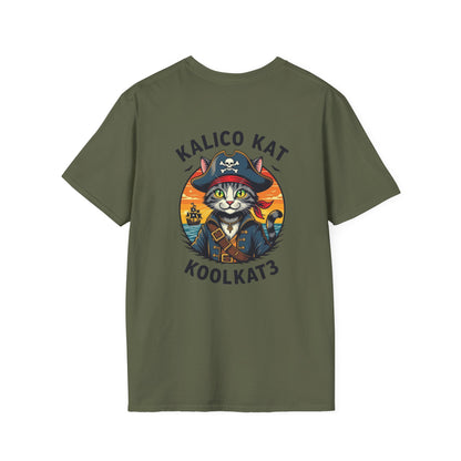 Pirate Cat T-Shirt, Fun Unisex Tee, Retro Cat Shirt, Funny Gift for Cat Lovers, Cool Animal Graphic Tee