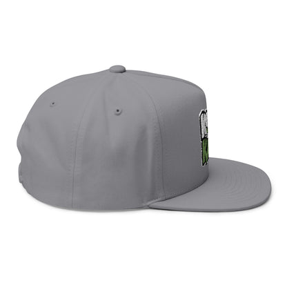 Flat Bill Cap — Kool Kat3 Embroidered Snapback Hat
