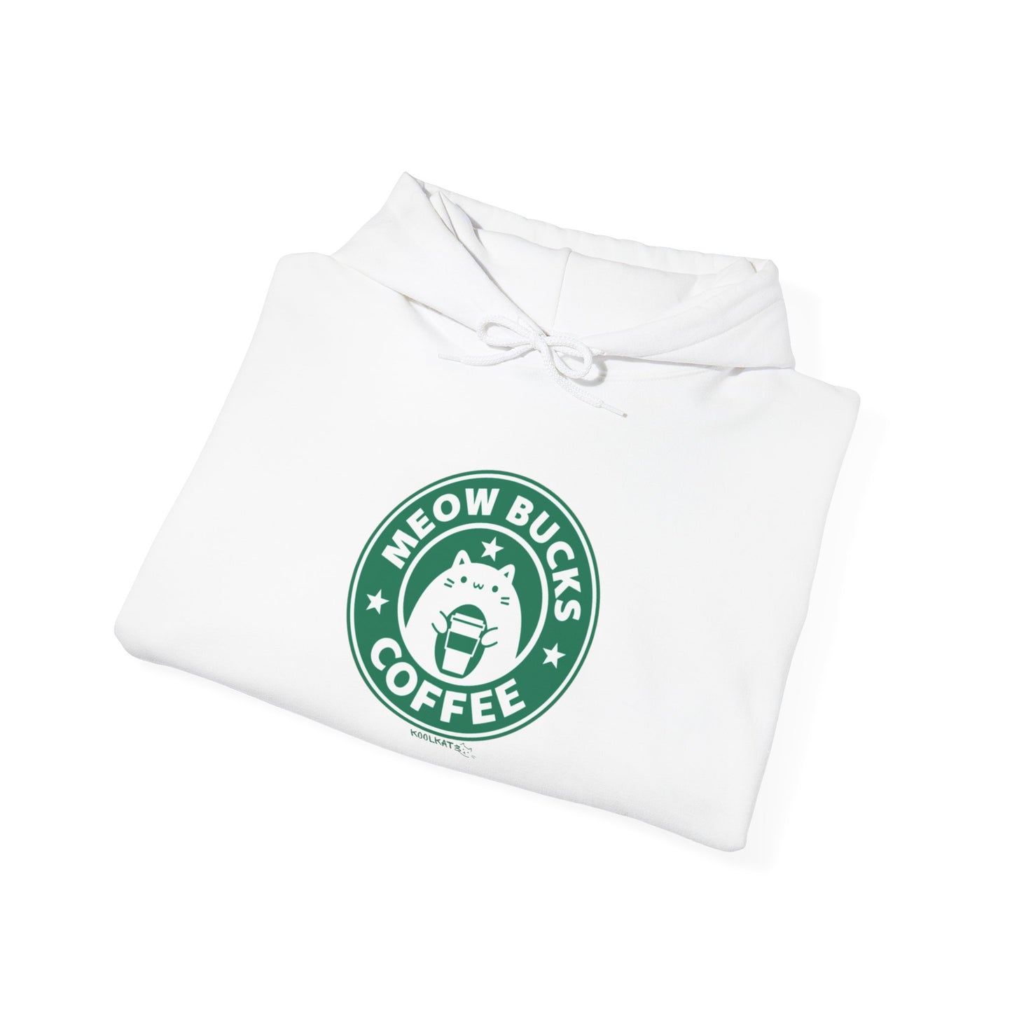 Cozy Unisex Hoodie - Meow Bucks Coffee Design, Perfect for Cat Lovers, Gift for Pet Owners, Casual Wear, Coffee Lovers