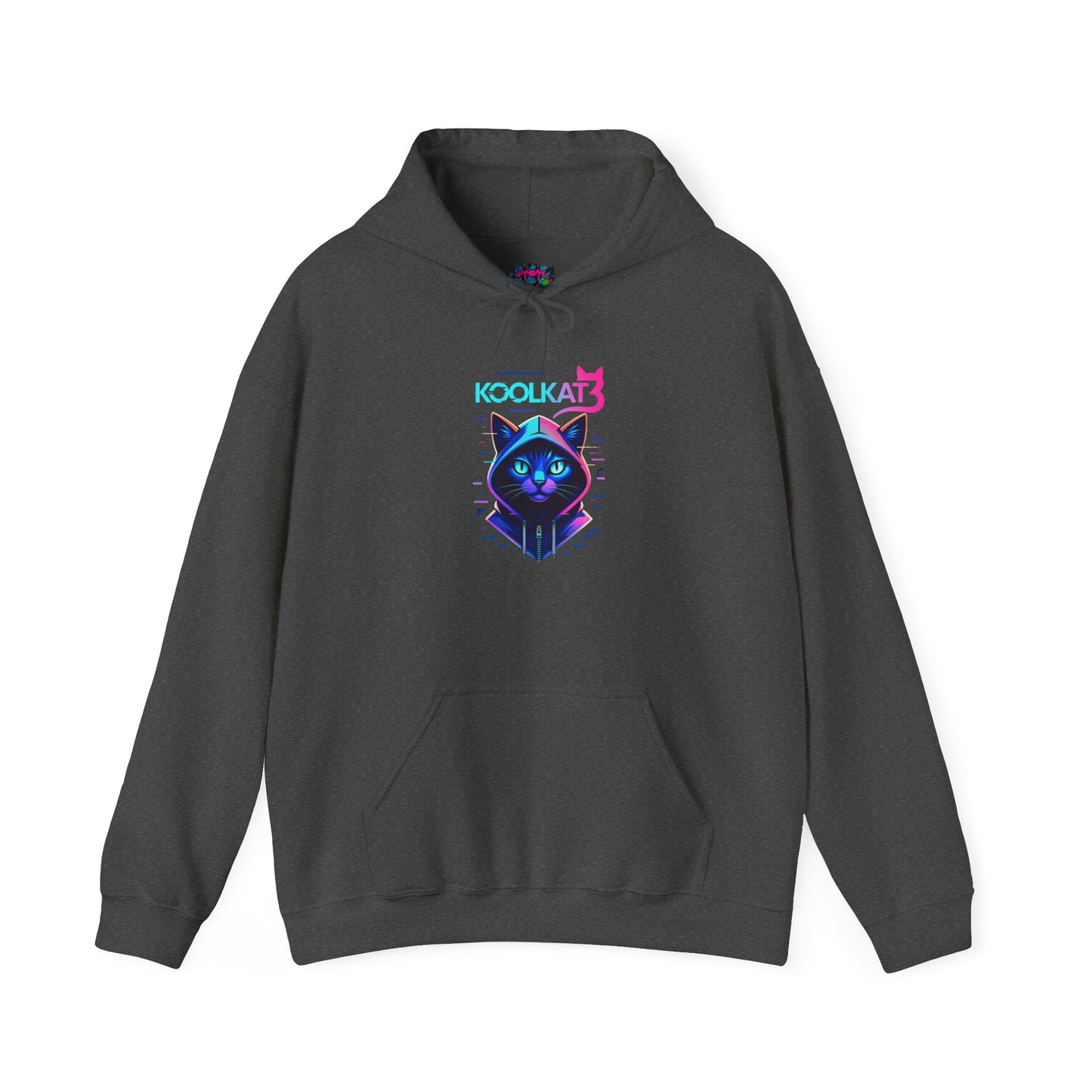 Cat Cyberpunk Hoodie - Kookikat Neon Retro Futuristic Graphic Hooded Sweatshirt