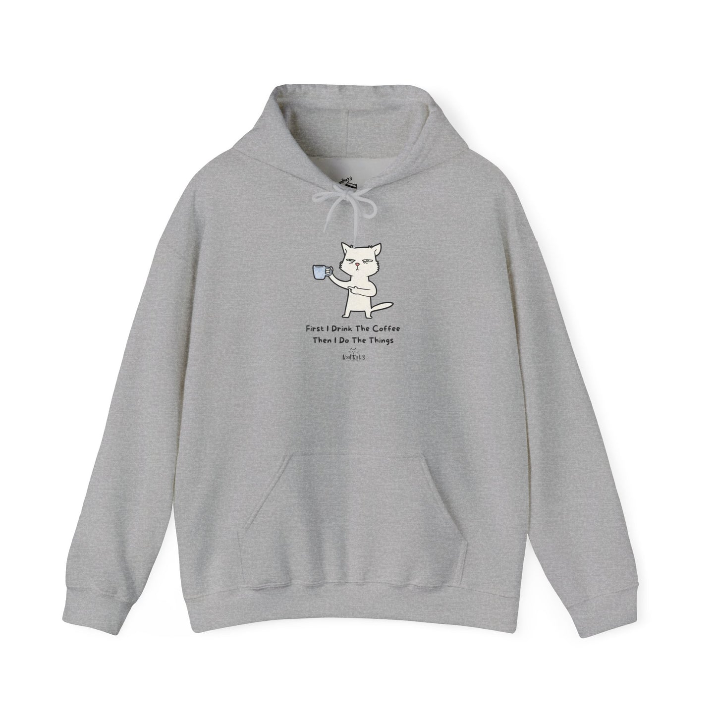 Coffee-Loving Cat Hoodie | Cute Unisex Sweatshirt, Cozy Pullover for Cat Lovers, Gift for Pet Owners, Fun Animal Apparel