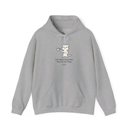 Coffee-Loving Cat Hoodie | Cute Unisex Sweatshirt, Cozy Pullover for Cat Lovers, Gift for Pet Owners, Fun Animal Apparel