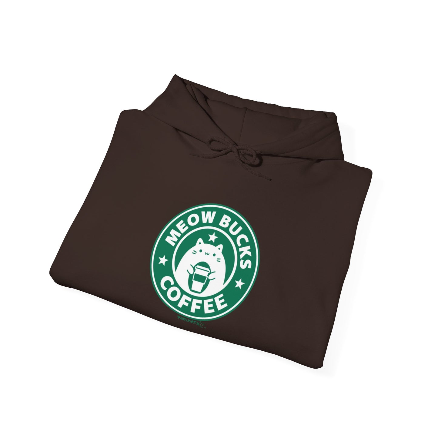 Cozy Unisex Hoodie - Meow Bucks Coffee Design, Perfect for Cat Lovers, Gift for Pet Owners, Casual Wear, Coffee Lovers