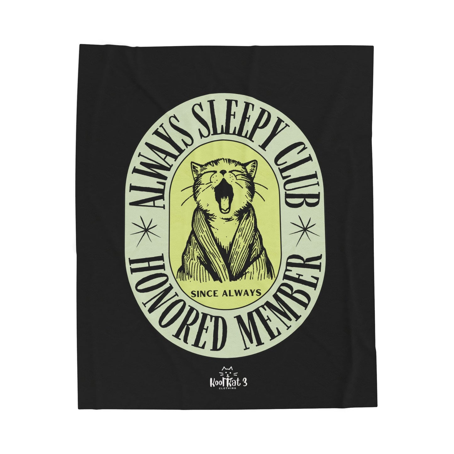 Cozy Plush Blanket - Always Sleepy Club, Soft Throw for Naps, Home Decor, Gift for Sleep Lovers, Comfy Bed Spread
