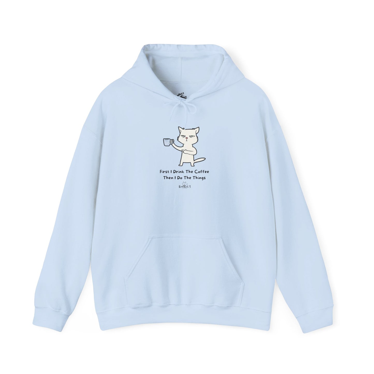 Coffee-Loving Cat Hoodie | Cute Unisex Sweatshirt, Cozy Pullover for Cat Lovers, Gift for Pet Owners, Fun Animal Apparel