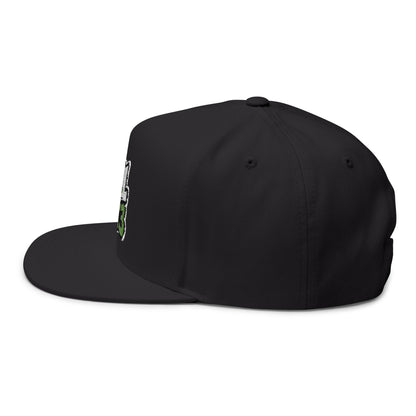 Flat Bill Cap — Kool Kat3 Embroidered Snapback Hat