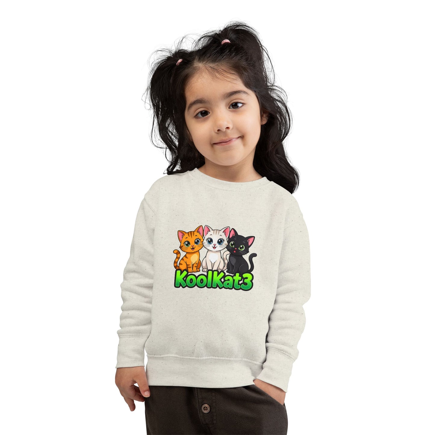 Cute Cat Toddler Sweatshirt - KoolKat3 Design