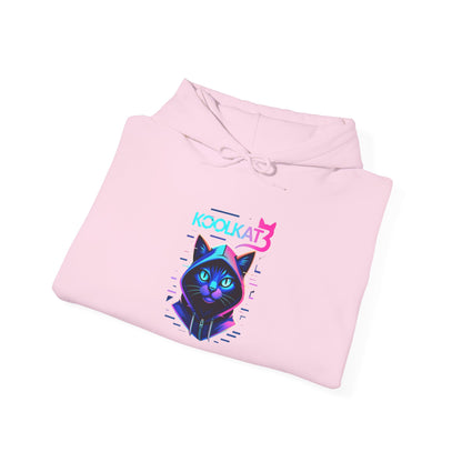 Cat Cyberpunk Hoodie - Kookikat Neon Retro Futuristic Graphic Hooded Sweatshirt