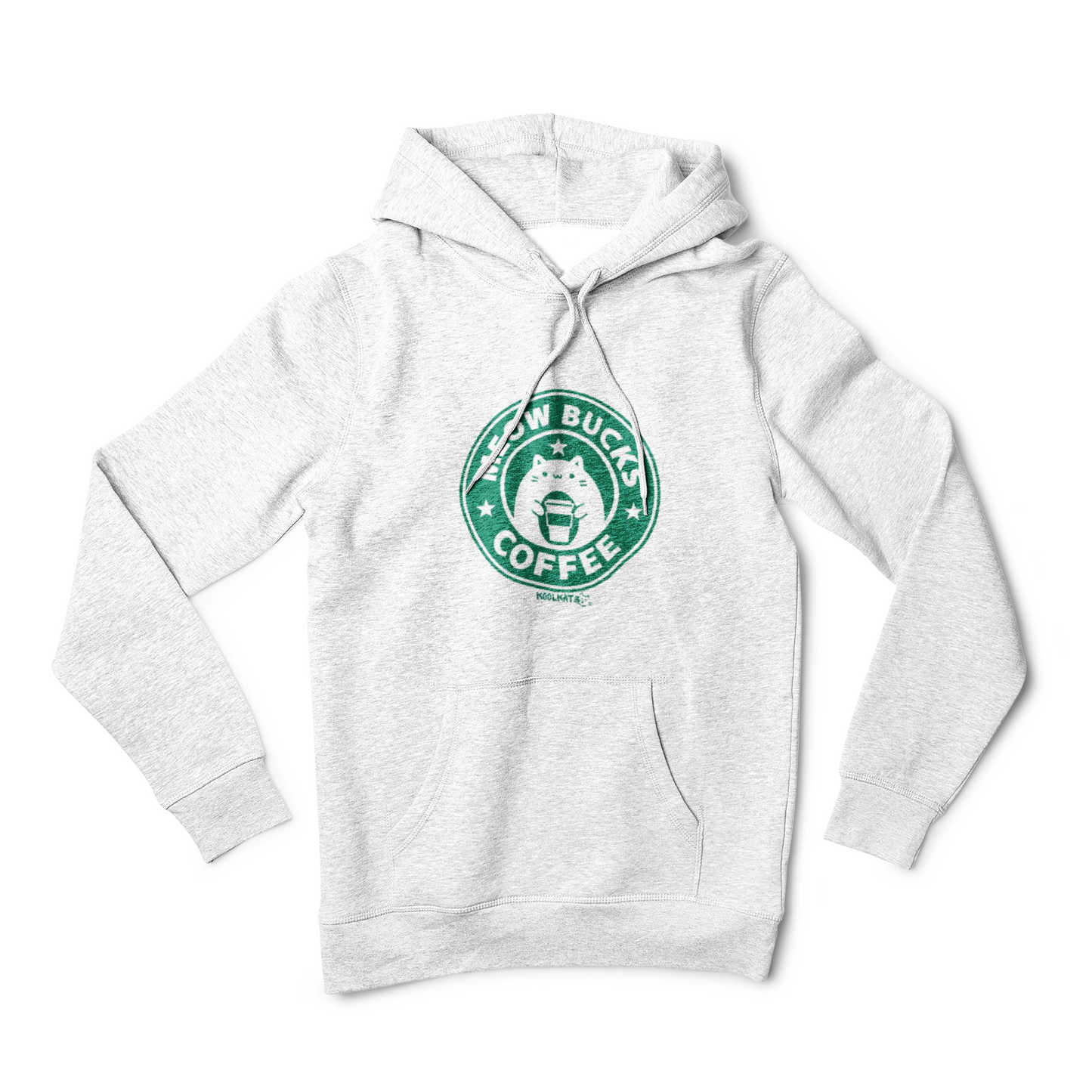 Cozy Unisex Hoodie - Meow Bucks Coffee Design, Perfect for Cat Lovers, Gift for Pet Owners, Casual Wear, Coffee Lovers