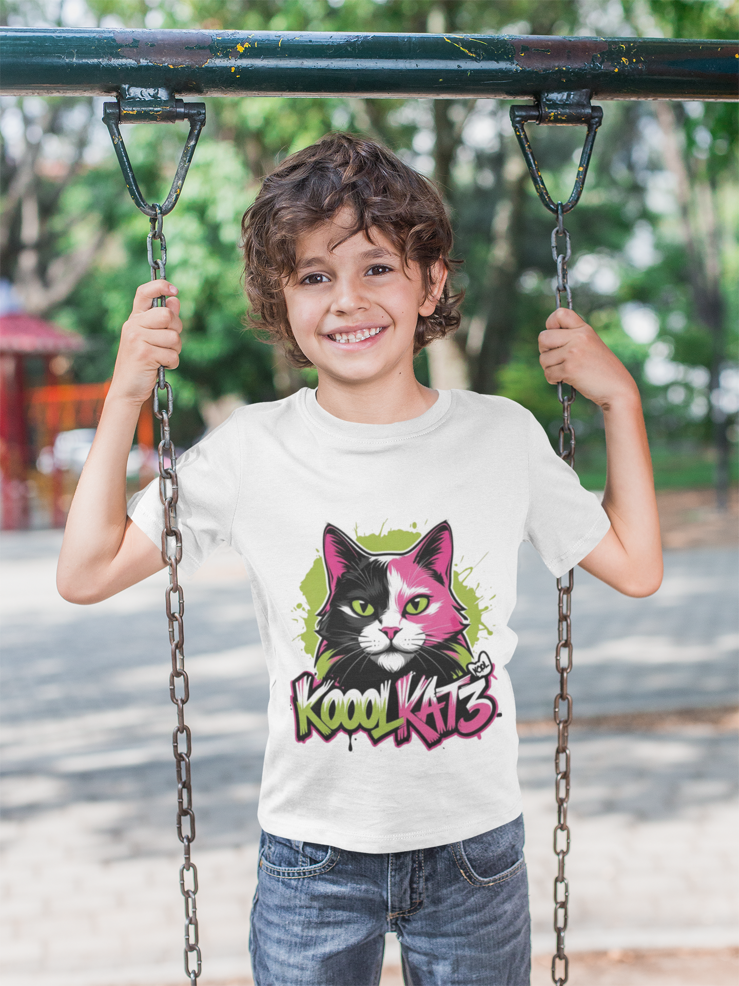 Cool Cat Kids Tee - Fun Graphic T-Shirt for Animal Lovers