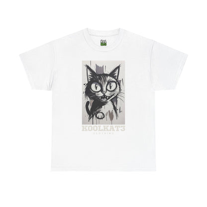 Cat Portrait T-Shirt — KoolKat3 Black Sketch Graphic Tee