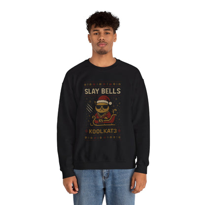 Holiday Slay Bells Crewneck Sweatshirt for Cozy Festive Vibes