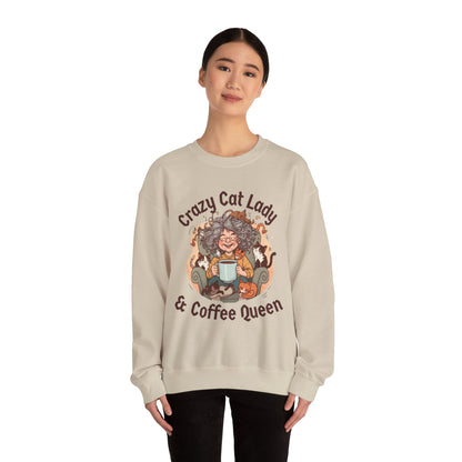Crazy Cat Lady & Coffee Queen Sweatshirt