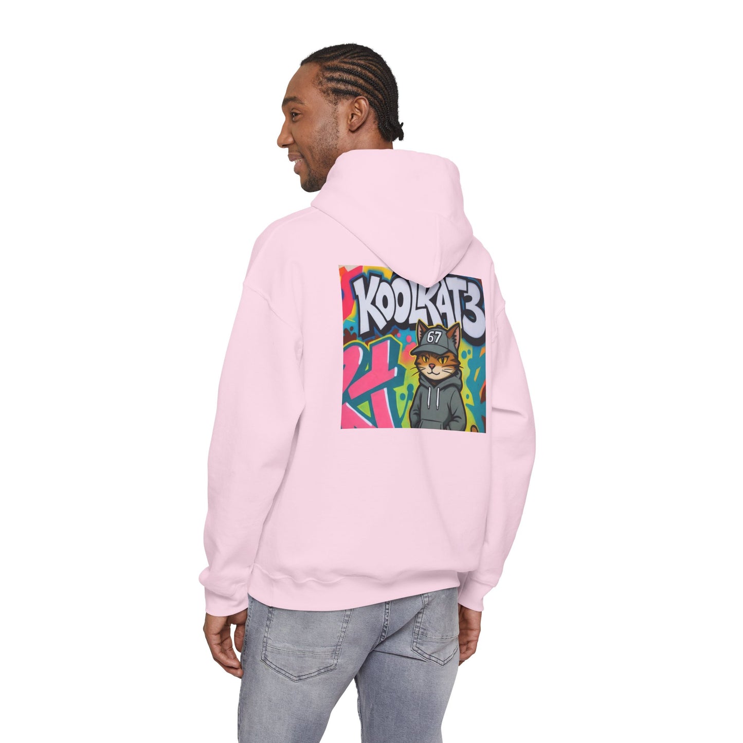 KoolKat3 Graffiti Cat Hoodie — Streetwear Pullover with KoolKat3 Logo