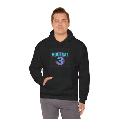 KoolKat 3 Heavy Blend Hoodie, "Trumpy Kitty I.C.E", Unisex Graphic Hoodie, Funny Animal Apparel, Gift for Cat Lovers