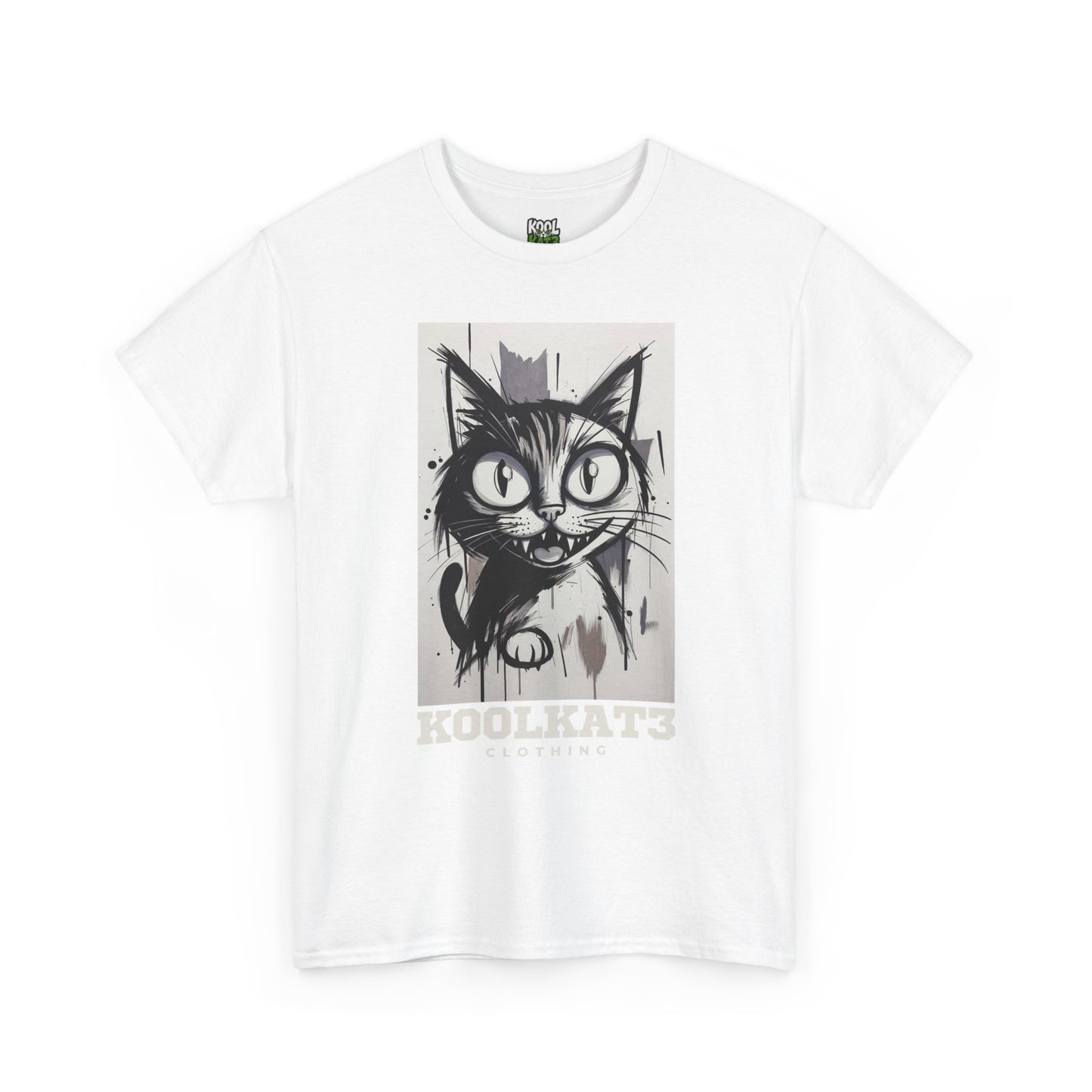Cat Portrait T-Shirt — KoolKat3 Black Sketch Graphic Tee