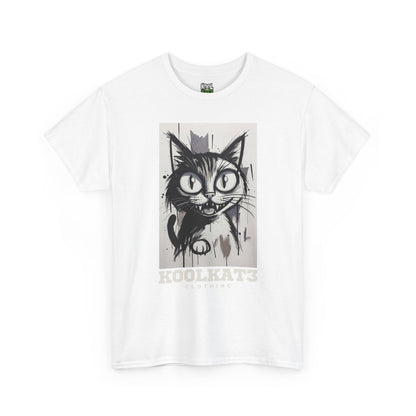 Cat Portrait T-Shirt — KoolKat3 Black Sketch Graphic Tee