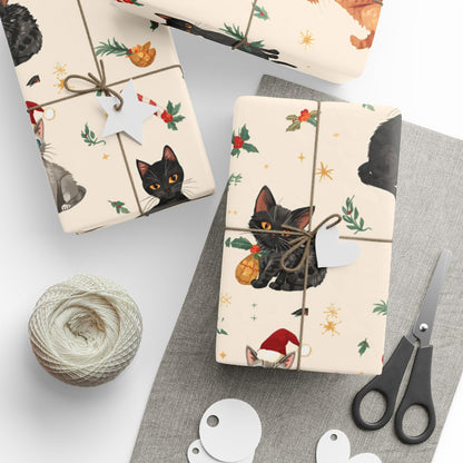Festive Gift Wrapping Paper Roll - Holiday Designs with Pineapples and Candy Canes