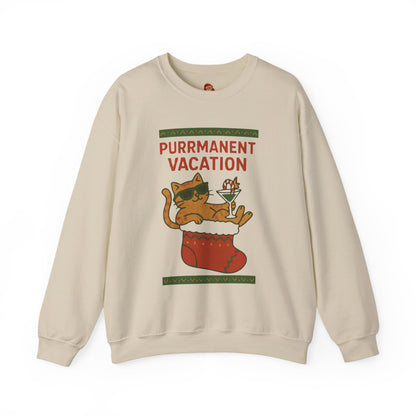 Purrmanent Vacation Crewneck Sweatshirt