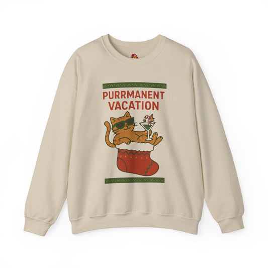 Purrmanent Vacation Crewneck Sweatshirt