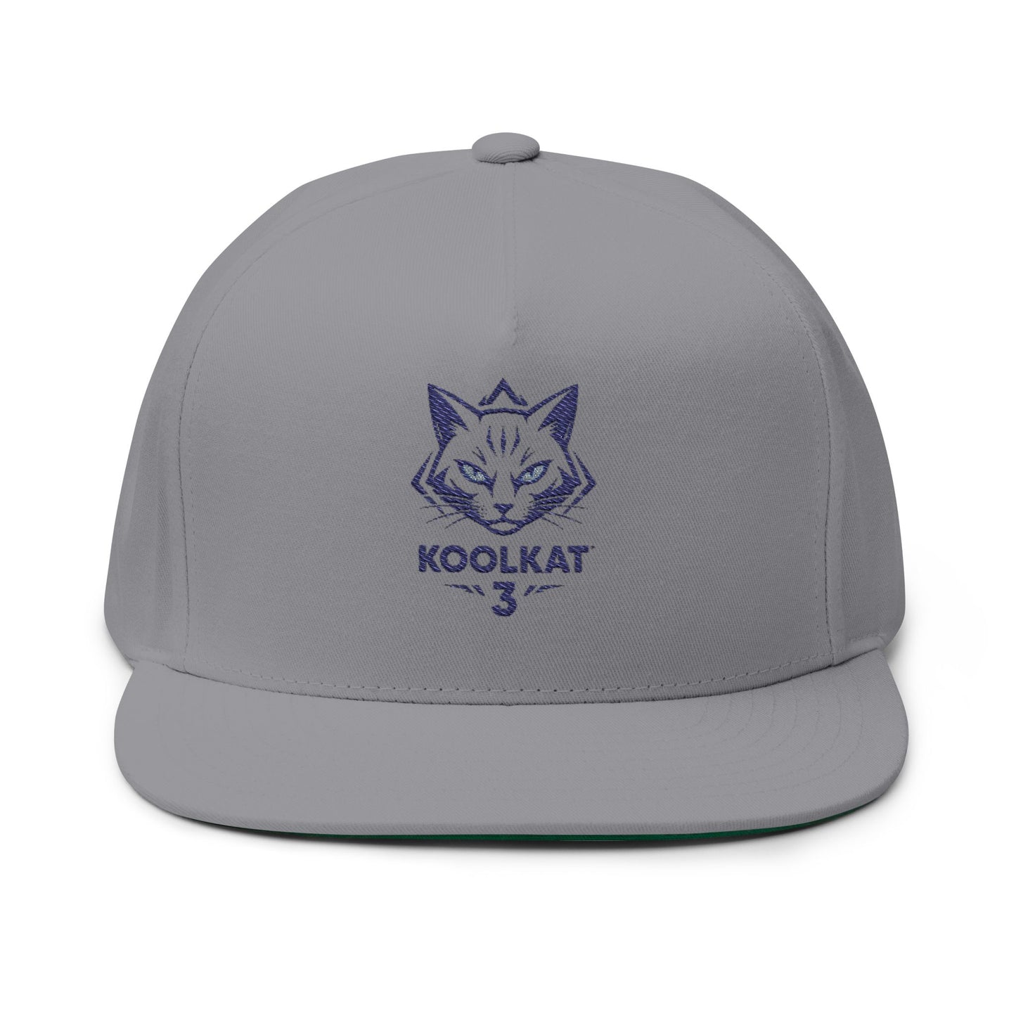 Koolkat Embroidered Flat Bill Cap - Stylish Accessory for Trendsetters