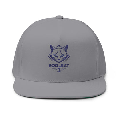 Koolkat Embroidered Flat Bill Cap - Stylish Accessory for Trendsetters